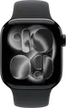 Smartwatch Apple Watch Series 11, Carcasă Aluminiu 42mm, Chip S10, 64GB, Ecran Retina LTPO3 OLED, Sticlă Ion-X, Rezistent la Apă 5 ATM, GPS, Negru