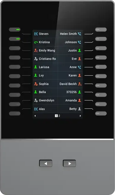 Modul de Extensie Grandstream GBX20, Ecran LCD Color TFT de 4.3 inch, 40 de Linii Totale, BLF, Speed-dial, Compatibil cu Seria GRP26xx si GXV33xx/34xx, Negru