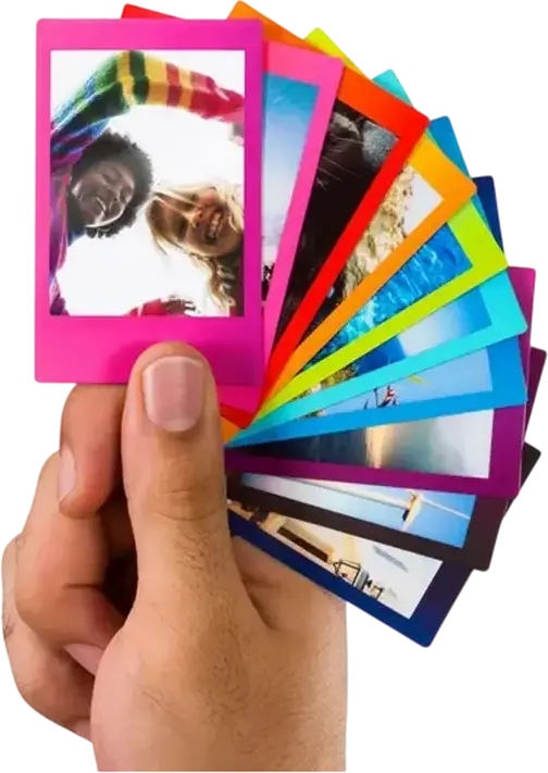 Мгновенная фотопленка Fujifilm Instax Mini Rainbow с разноцветной рамкой, размер кредитной карты 86мм x 54мм, набор из 10 снимков