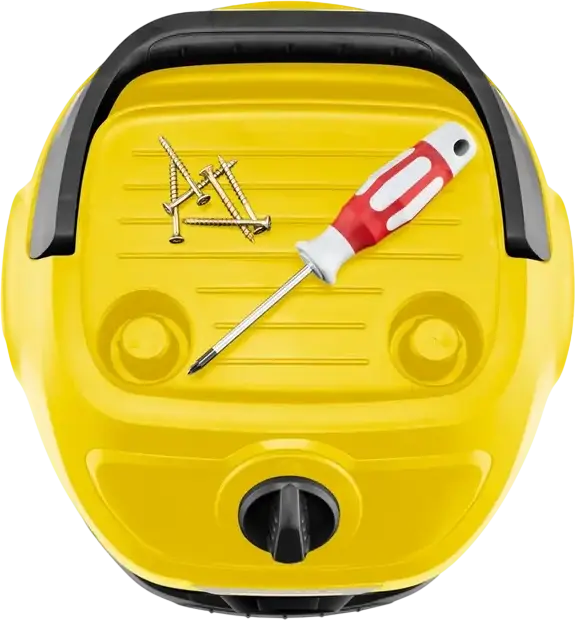 Set de 2 piese Aspirator Karcher WD 1 cu Apere și Umed, Putere 850W, Rezervor 12L, Funcție de Suflare, include Perie pentru Rosturi și Tub