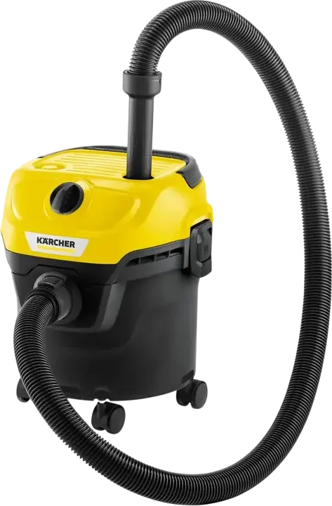 Set de 2 piese Aspirator Karcher WD 1 cu Apere și Umed, Putere 850W, Rezervor 12L, Funcție de Suflare, include Perie pentru Rosturi și Tub