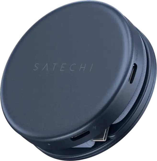 Многопортовый адаптер Satechi OntheGo 5-in-1, USB-C хаб с HDMI 4K/60Гц, PD 60Вт, USB-C и USB-A 3.2 Gen 1, слотом для SD-карт, алюминий, магнитный монтаж