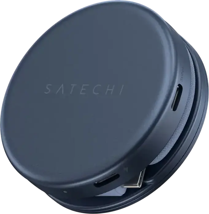 Многопортовый адаптер Satechi OntheGo 5-in-1, USB-C хаб с HDMI 4K/60Гц, PD 60Вт, USB-C и USB-A 3.2 Gen 1, слотом для SD-карт, алюминий, магнитный монтаж