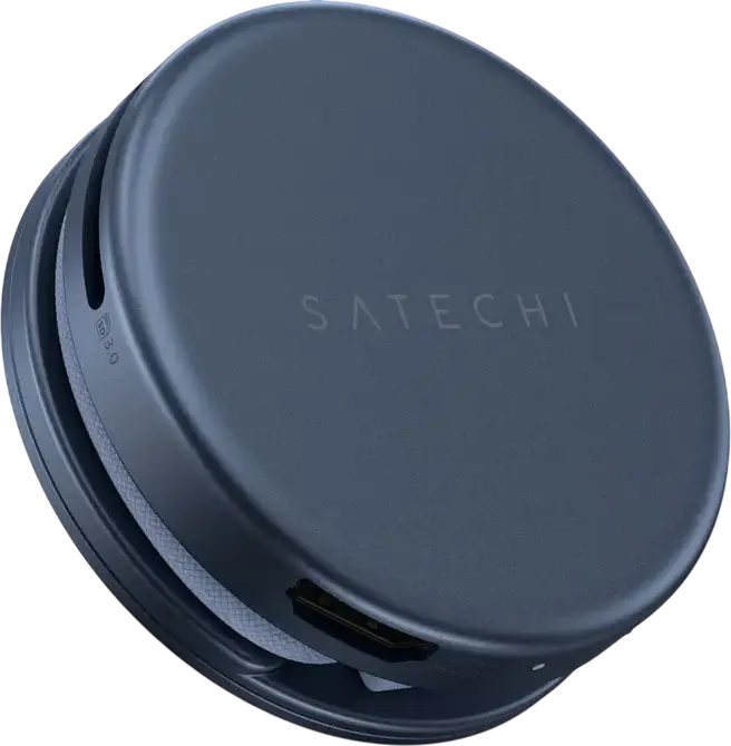 Многопортовый адаптер Satechi OntheGo 5-in-1, USB-C хаб с HDMI 4K/60Гц, PD 60Вт, USB-C и USB-A 3.2 Gen 1, слотом для SD-карт, алюминий, магнитный монтаж