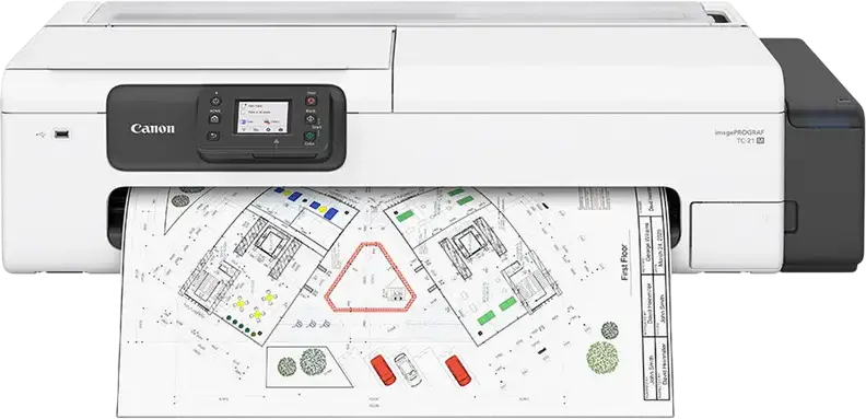 Imprimanta Multifunctionata Canon imagePROGRAF TC-21M 24" Format Mare Desktop, Plotter si Scanner, Cerneala Pigmentata 4 Culori, 2400x1200 dpi, 1GB RAM, Wi-Fi