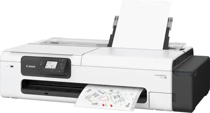 Imprimanta Multifunctionata Canon imagePROGRAF TC-21M 24" Format Mare Desktop, Plotter si Scanner, Cerneala Pigmentata 4 Culori, 2400x1200 dpi, 1GB RAM, Wi-Fi