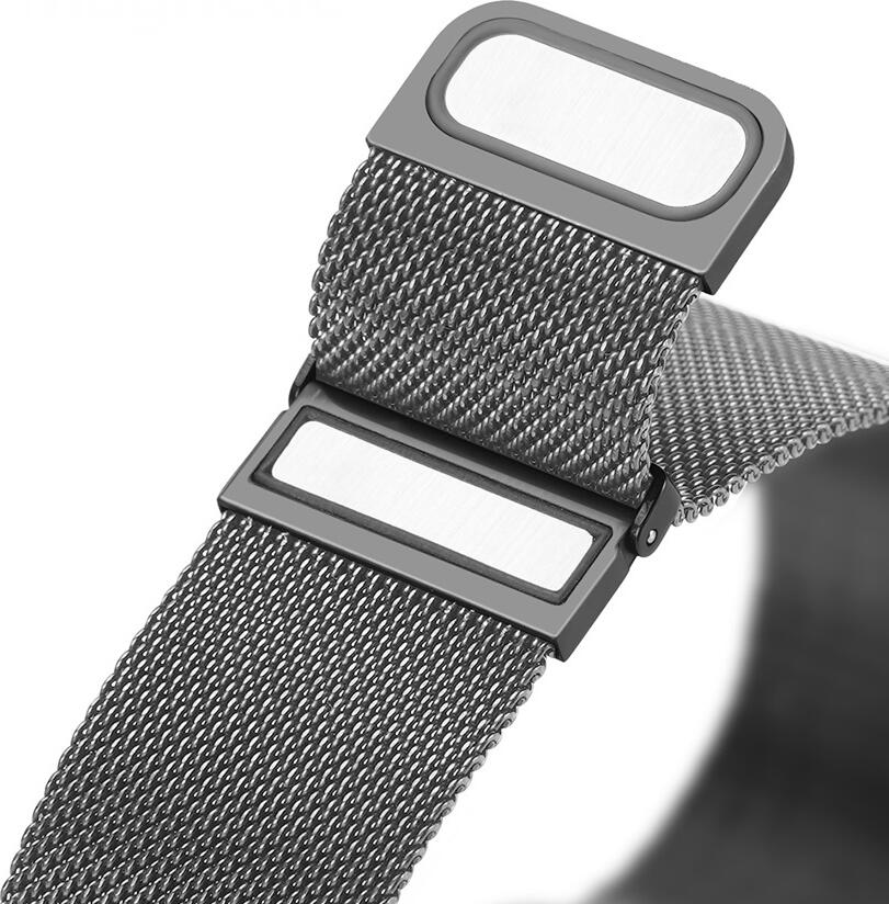 Brățară Dux Ducis Milanese Version pentru Apple Watch 42mm 44mm 45mm, Culoare Gri Gun, din Oțel Inoxidabil cu Închidere Magnetică, Rezistentă la Zgârieturi și Șocuri