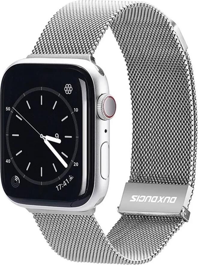 DUX DUCIS Milanese Loop Strap for Apple Watch 42mm 44mm 45mm, Stainless Steel Magnetic Mesh Band, Scratch-Resistant and Durable