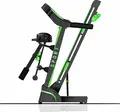 banda de alergat Fitness F1 pliabila, Motor 3 CP Peak, Viteza 14 km/h, Suporta pana la 140 kg, Bluetooth, MP3, USB, cu Masajor si Set Gantere