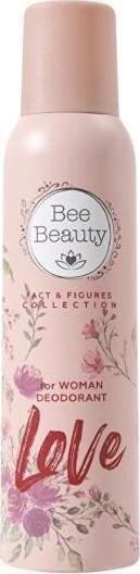 Bee Beauty Fact & Figures Love Women's Deodorant Aerosol Spray, 150ml, Long-lasting Freshness, No Marks on Clothes, Delicate Fragrance