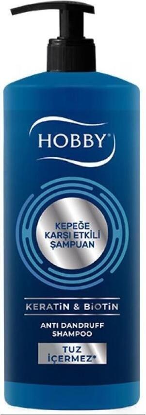 Sampon Hobby Anti-Păduce cu Keratină și Biotină 1000ml, Formulă Profesională Fără Sare cu Dozator pentru Toate Tipurile de Păr