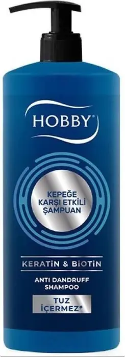 Sampon Hobby Anti-Păduce cu Keratină și Biotină 1000ml, Formulă Profesională Fără Sare cu Dozator pentru Toate Tipurile de Păr