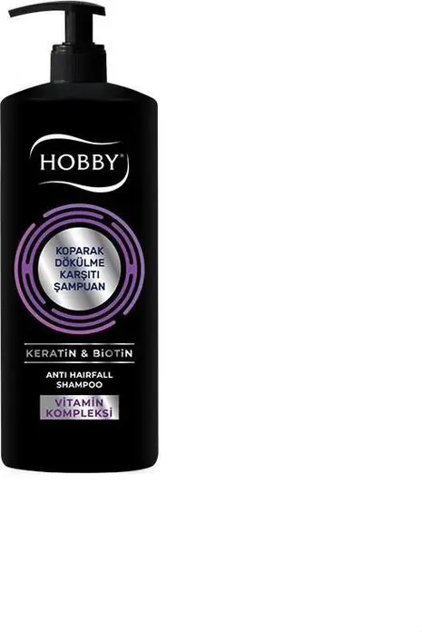 Sampon Profesional Hobby cu Keratina si Biotina Anti-Caderenta, Intareste Structura Firului de Par si ofera Strlucire, 1000 ml cu Pompa, FT88510H