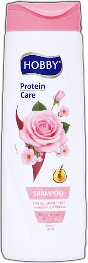 Шампунь Hobby Protein Care с экстрактом розы, увлажняющий и разглаживающий для всех типов волос, 500 мл, FT035500EN