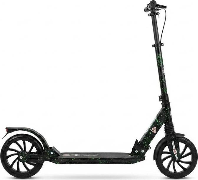 Urban Kick Scooter G 116 D-Y for Adults and Adolescents, Folding Frame, Anti-slip Platform, Ergonomic Adjustable Handlebar, Max Load 100kg, Black