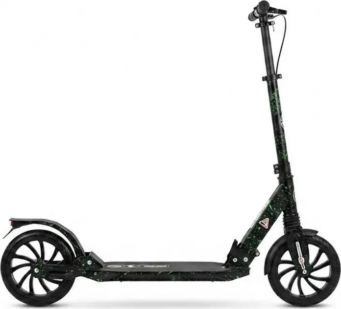 Urban Kick Scooter G 116 D-Y for Adults and Adolescents, Folding Frame, Anti-slip Platform, Ergonomic Adjustable Handlebar, Max Load 100kg, Black