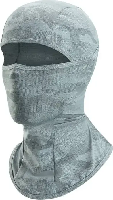 ROCKBROS Ice Silk Summer Balaclava, UV Protection Breathable Mesh Face Mask, Quick-Release Design for Helmets, Unisex Universal Size