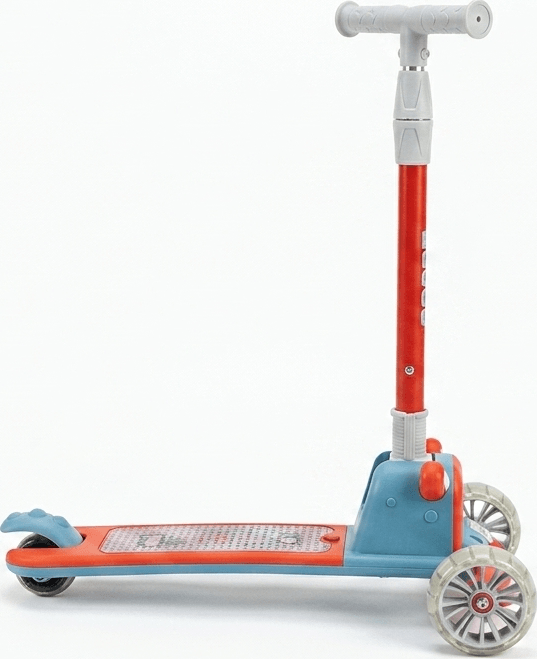 GT 2285 Kids Scooter with LED Dynamo Wheels, Adjustable Telescopic Handle, Wide Anti-Slip Deck, Aluminum Frame, Orange