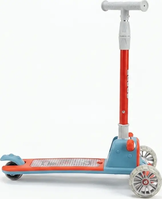 GT 2285 Kids Scooter with LED Dynamo Wheels, Adjustable Telescopic Handle, Wide Anti-Slip Deck, Aluminum Frame, Orange