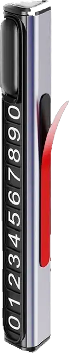 XO C138 Parking Phone Number Holder for Car Dashboard, ABS and Silicone Universal Vehicle Identifier with Privacy Slider and Adhesive Tape