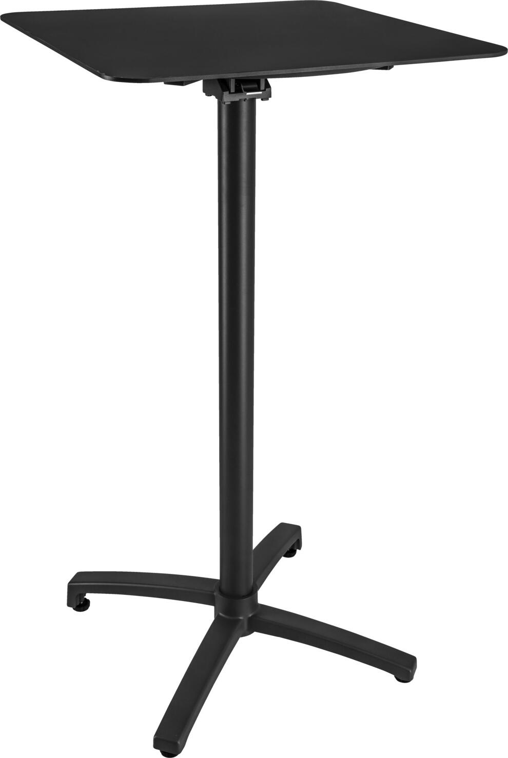 Барный стол для улицы Vega Taipa квадратный, алюминиевый, 60x60x108 см, черный, с порошковым покрытием, складная столешница, погодоустойчивый