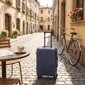 FABBYGO DL10 Set of 3 ABS Rigid Suitcases, 20" 24" 28", Blue, 4 Double Swivel Wheels, Telescopic Handle, Combination Lock, Polyester Lining