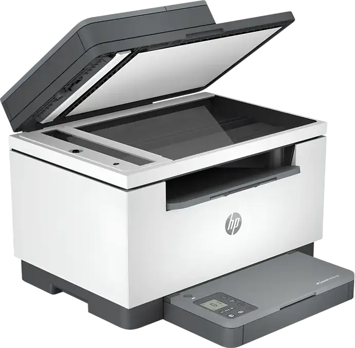 HP LaserJet MFP M236sdn Wireless Monochrome Laser Multifunction Printer, Print Scan Copy, 30 ppm, Auto Duplex, 40-Sheet ADF, Ethernet, USB, White and Grey