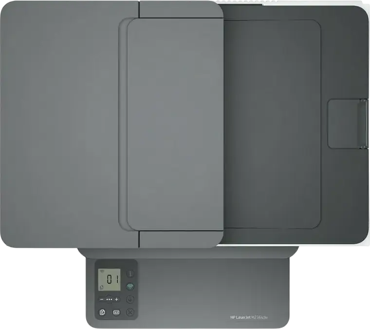 HP LaserJet MFP M236sdn Wireless Monochrome Laser Multifunction Printer, Print Scan Copy, 30 ppm, Auto Duplex, 40-Sheet ADF, Ethernet, USB, White and Grey