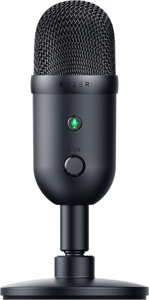 Microfon Condensator USB Razer Seiren V2 X, Tip Supercardioida, Capsula 25mm, Limitator Digital Integrat, Monitorizare Zero-Latency, Negru