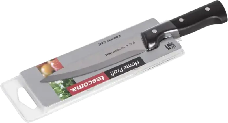Cuțit Universal Tescoma Home Profi 880505, Lama din Oțel Inoxidabil 13 cm, Mâner de Plastic Negru, Set de 1 Bucată