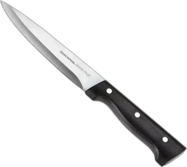 Cuțit Universal Tescoma Home Profi 880505, Lama din Oțel Inoxidabil 13 cm, Mâner de Plastic Negru, Set de 1 Bucată