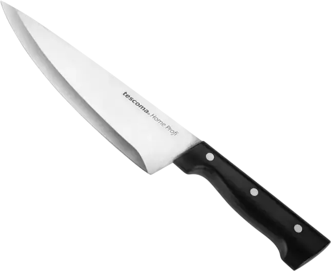 Tescoma Home Profi 880529 Chef's Knife, 17 cm High-Grade Stainless Steel Blade, Ergonomic Black Plastic Handle, 1 Piece