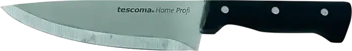 Cutit Universal Tescoma Home Profi 880528, Lama din Otel Inoxidabil 14 cm, Maner Plastic Ergonomic cu 3 Nituri, Negru, Set de 1 piese