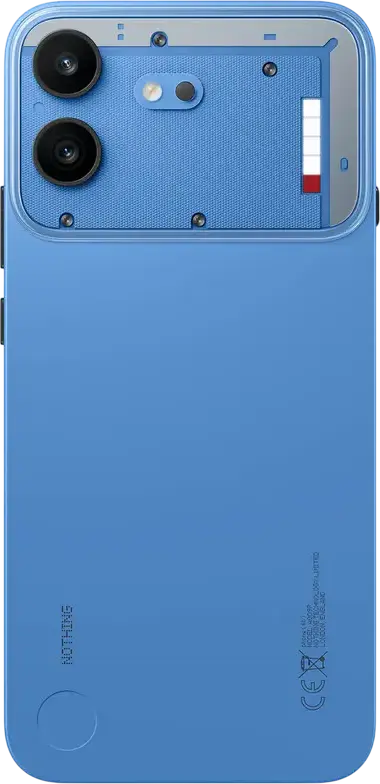 Nothing Phone 4b A009P Smartphone, Blue, Qualcomm Snapdragon 6 Gen 4, 8GB RAM, 128GB Storage, 6.77" AMOLED 120Hz Display, 50MP OIS Camera, 5200mAh Battery, IP64