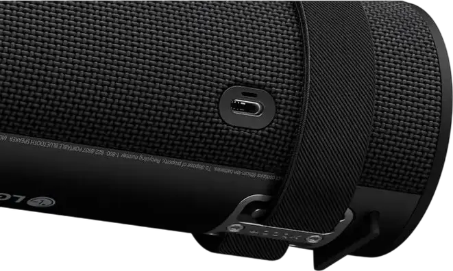 Boxa Portabila Bluetooth LG XBOOM Grab, Tuned by will.i.am, 30W RMS, Rezistenta la Apa IP67, Baterie 20h, Bluetooth 5.4, Efecte de Lumina, Negru