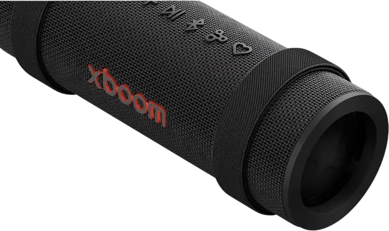 Boxa Portabila Bluetooth LG XBOOM Grab, Tuned by will.i.am, 30W RMS, Rezistenta la Apa IP67, Baterie 20h, Bluetooth 5.4, Efecte de Lumina, Negru