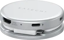 Satechi OntheGo™ 5-in-1 Multiport Silver, USB-C Host, USB-C PD60W, USB-C 3.2Gen1, USB-A 3.2Gen1, SD