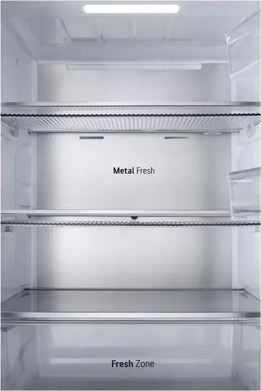 LG GBG5160CEV InstaView Combi Fridge-Freezer, No Frost, Smart Inverter Compressor, ThinQ Wi-Fi, Essence Black Steel, 349L, 186x59.5x67.6 cm