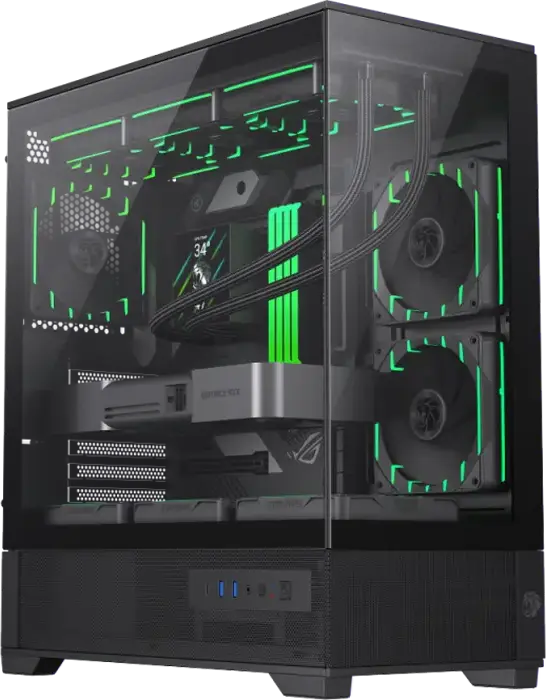 Игровой ПК Ultra Navigator PC11996, AMD Ryzen 7 7800X3D, ASUS RTX 5070 12GB GDDR7 Prime OC, 32GB RAM, SSD 1TB, корпус Mid Tower Gamemax Vista 2 AB, черный