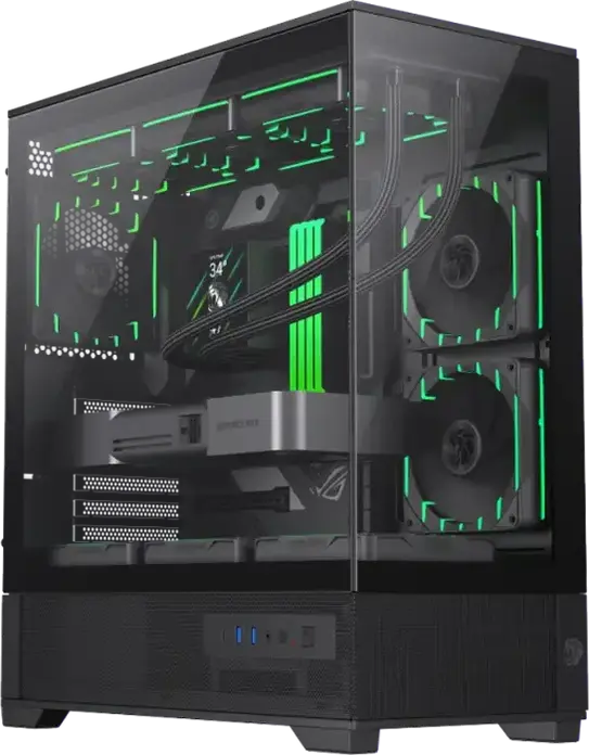 Игровой ПК Ultra Navigator PC11996, AMD Ryzen 7 7800X3D, ASUS RTX 5070 12GB GDDR7 Prime OC, 32GB RAM, SSD 1TB, корпус Mid Tower Gamemax Vista 2 AB, черный