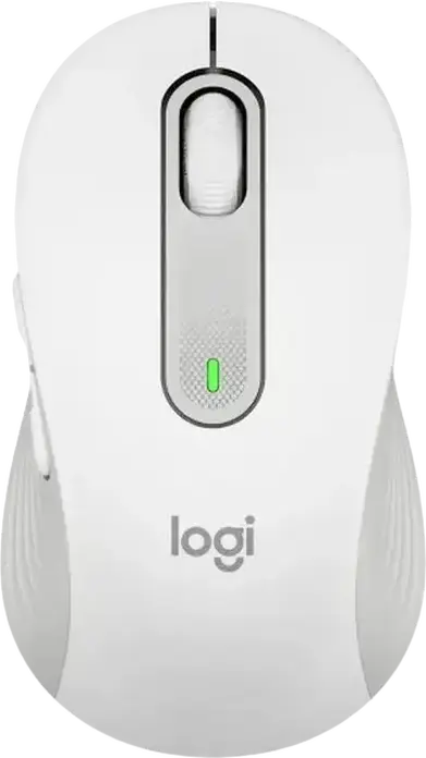 Logitech Signature M650 Wireless Mouse, Medium, Right-handed, SilentTouch, SmartWheel, 400-4000 DPI, Bluetooth & Logi Bolt USB, White