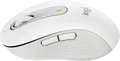 Logitech Signature M650 Wireless Mouse, Medium, Right-handed, SilentTouch, SmartWheel, 400-4000 DPI, Bluetooth & Logi Bolt USB, White