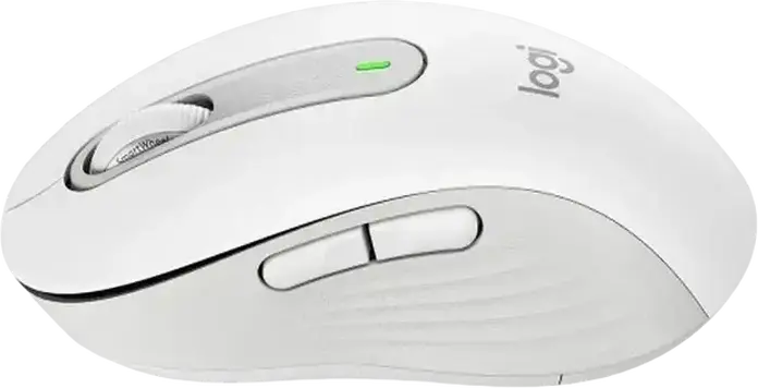 Logitech Signature M650 Wireless Mouse, Medium, Right-handed, SilentTouch, SmartWheel, 400-4000 DPI, Bluetooth & Logi Bolt USB, White
