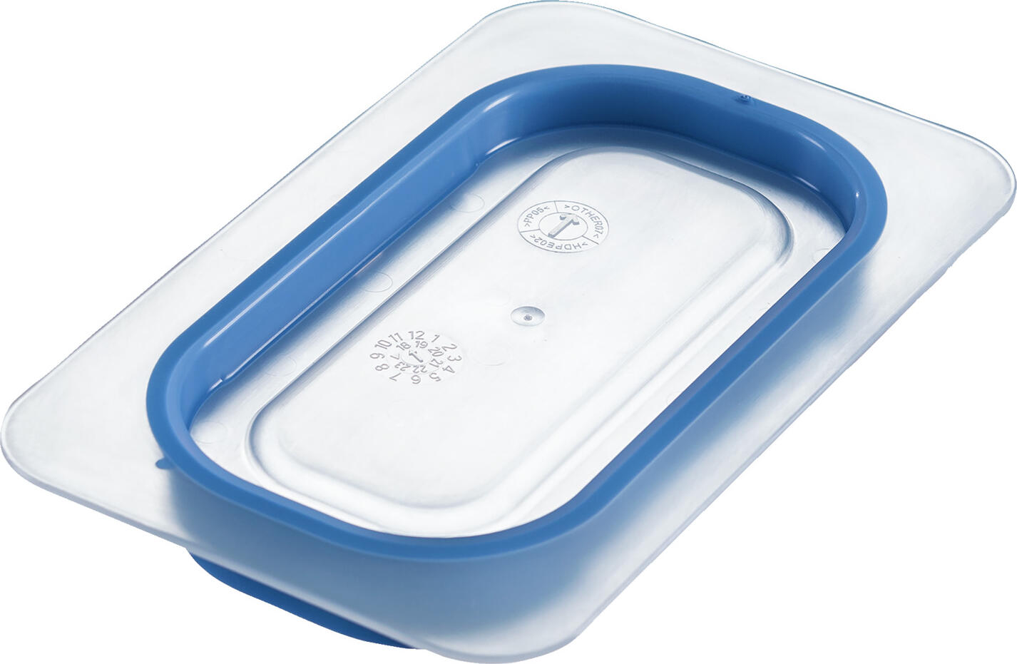 Araven Araven Food Safety innovation Lid GN 1/9 hermetic Deckel GN 1/9 hermetisch Lid GN 1/9 hermetic; size GN 1/9, 17.6x10.8 cm (LxW); transparent; rectangular Deckel GN 1/9 hermetisch; Größe GN 1/9, 17.6x10.8 cm (LxB); transparent; rechteckig Hermetic lid GN 1/9 made from bi-injected plastic with a rubber seal. Reliably seals containers and optimally protects food. Food does not dry out or absorb or emit smells. Liquids do not leak out of the container during storage or transport. Heat-resistant from -40 °C to +95 °C, can be used with Araven GN ABS plastic containers. Hermetischer Deckel GN 1/9 aus Bi-Einspritzung mit Kautschukdichtung. Verschließt Behälter zuverlässig und sorgt für maximalen Schutz der Lebensmittel. Kein Austrocknen, Gerüche werden nicht angenommen oder abgesondert. Kein Austreten von flüssigem Behälterinhalt bei Konservierung oder Transport. Hitzebeständig von -40°C bis +95°C und mit Araven GN ABS Kunsstoffbehältern kombinierbar.