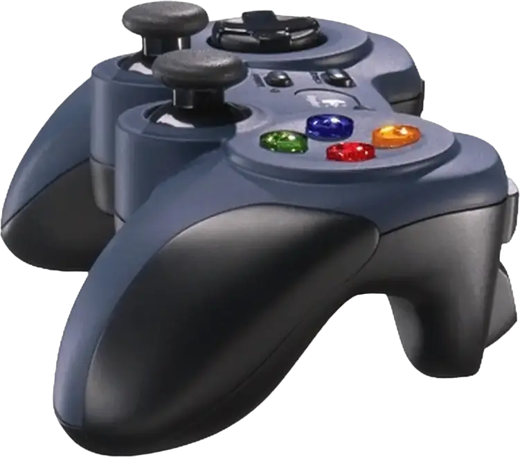 Gamepad Logitech F310 cu fir pentru PC si Android, Interfata USB, Moduri XInput si DirectInput, Grip Ergonomic, Albastru