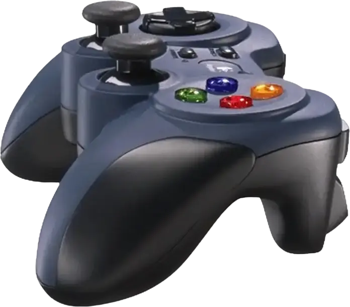 Gamepad Logitech F310 cu fir pentru PC si Android, Interfata USB, Moduri XInput si DirectInput, Grip Ergonomic, Albastru