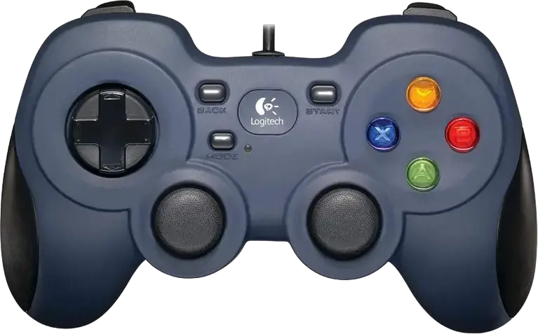 Gamepad Logitech F310 cu fir pentru PC si Android, Interfata USB, Moduri XInput si DirectInput, Grip Ergonomic, Albastru