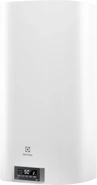 Электрический водонагреватель Electrolux EWH 100 Fmx DL, 100 л, 2000 Вт, сухой ТЭН X-HEAT, цифровой LCD-дисплей, вертикальный/горизонтальный, белый