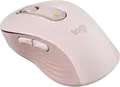 Logitech Signature M650 L Wireless Mouse, Pink, Large Size for Large Hands, 4000 DPI, SilentTouch, SmartWheel, Bluetooth & USB Logi Bolt, Windows macOS ChromeOS