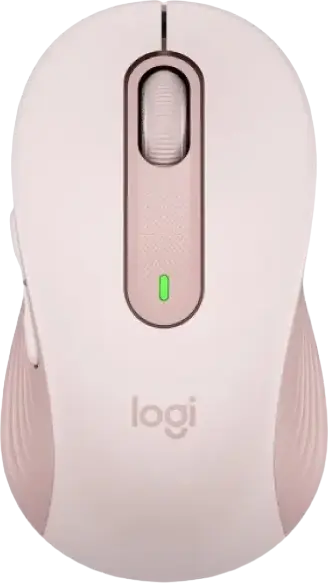 Logitech Signature M650 L Wireless Mouse, Pink, Large Size for Large Hands, 4000 DPI, SilentTouch, SmartWheel, Bluetooth & USB Logi Bolt, Windows macOS ChromeOS